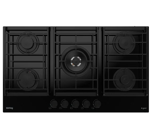 Варочная панель газовая Korting HGG 9955 CTN, черное стекло