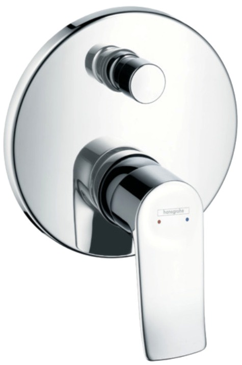 Смеситель для ванны Hansgrohe Metris 31493000S (со скрытой частью 01800180), хром