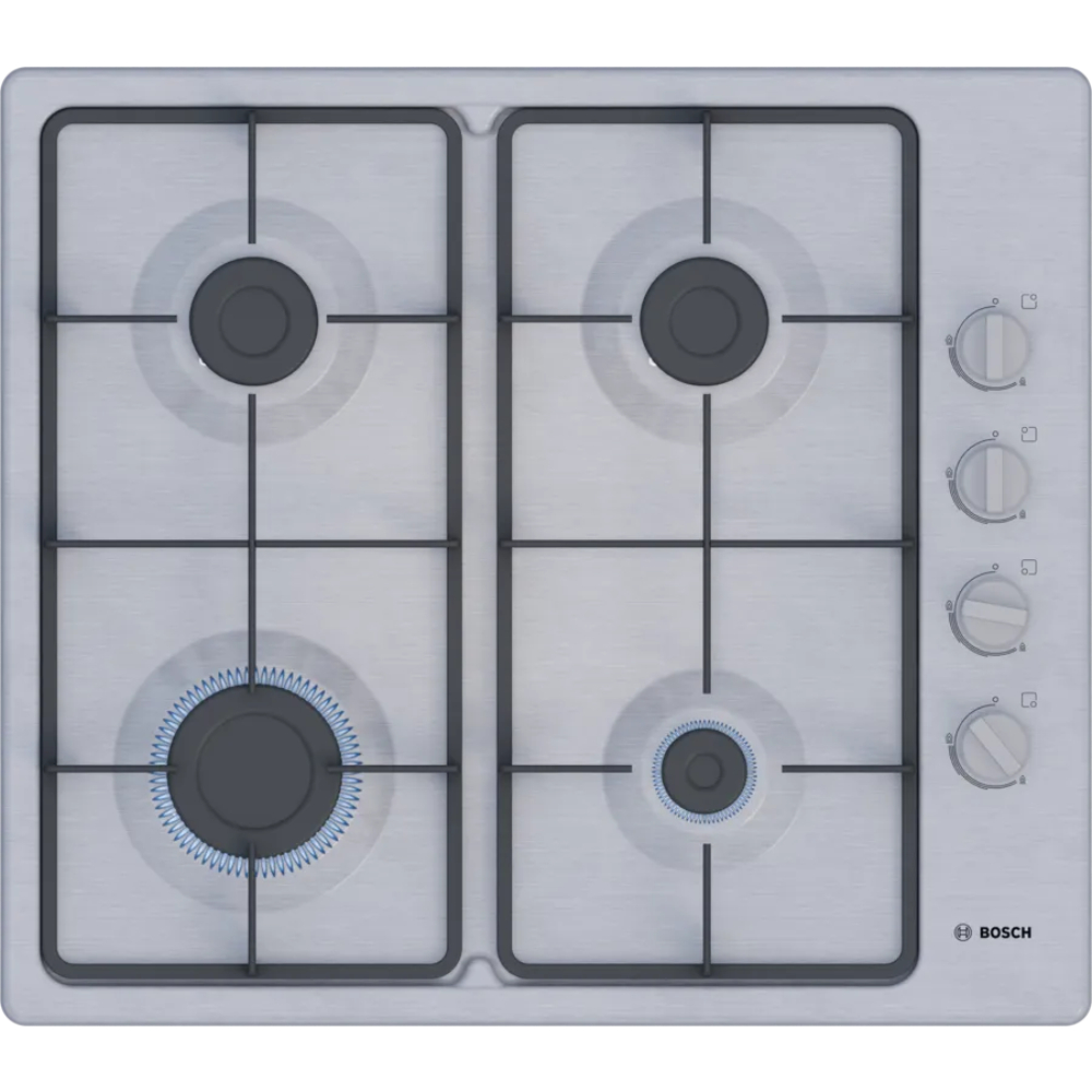 Варочная панель газовая Bosch PBP6C5K60Q, нержавеющая сталь