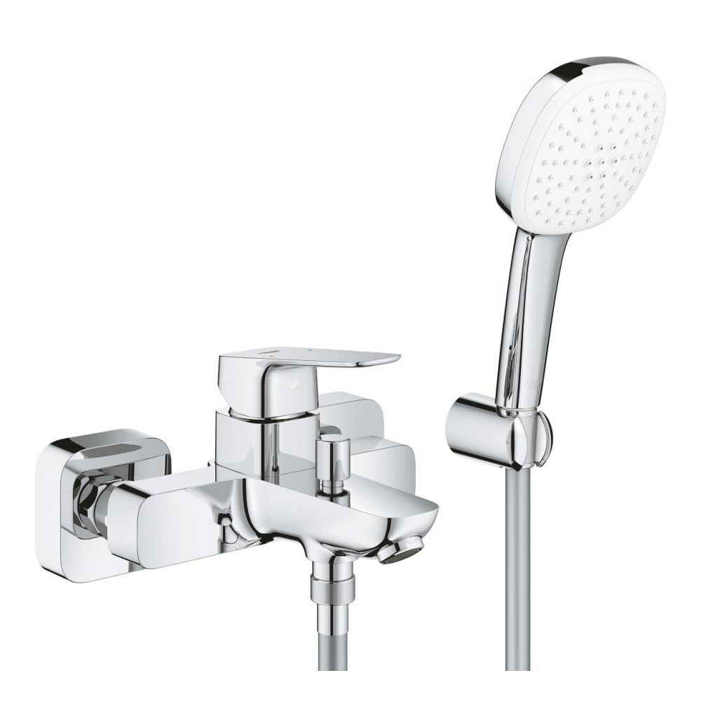 Смеситель для ванны Grohe Cubeo 1018140000 (с душевым гарнитуром), хром