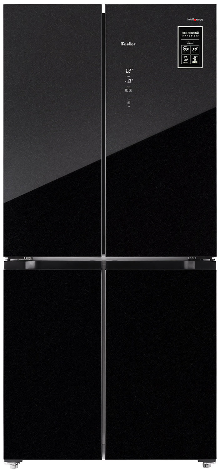 Холодильник Side-by-Side Tesler RCD-482I Black glass