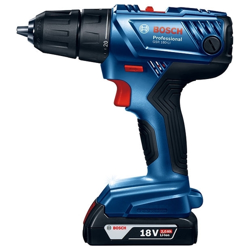 Дрель-шуруповерт BOSCH GSR 180-LI 2.0Ач х2 кейс 0.601.9F8.123
