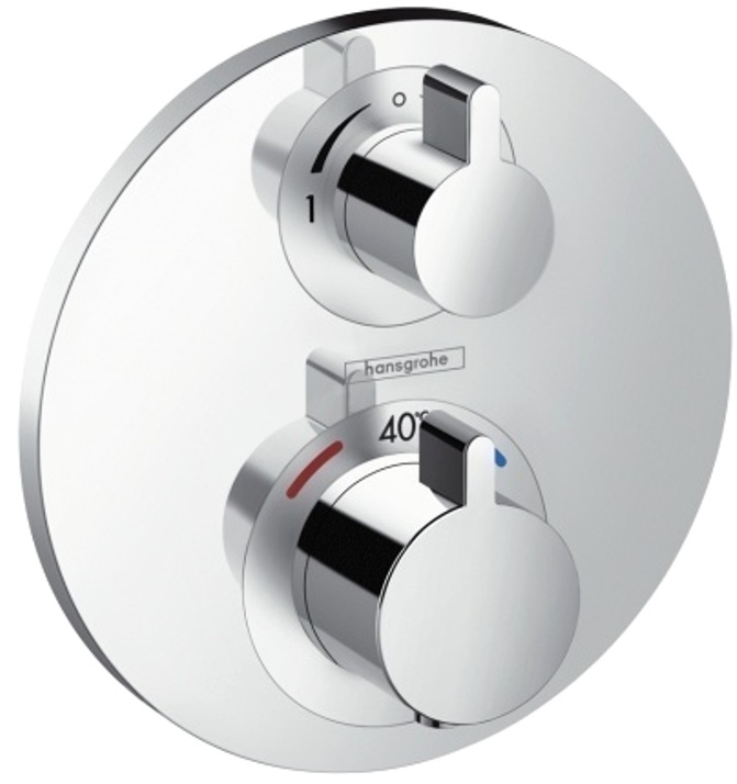 Термостат для душа Hansgrohe Ecostat S 15758000S (со скрытой частью 01800180), хром