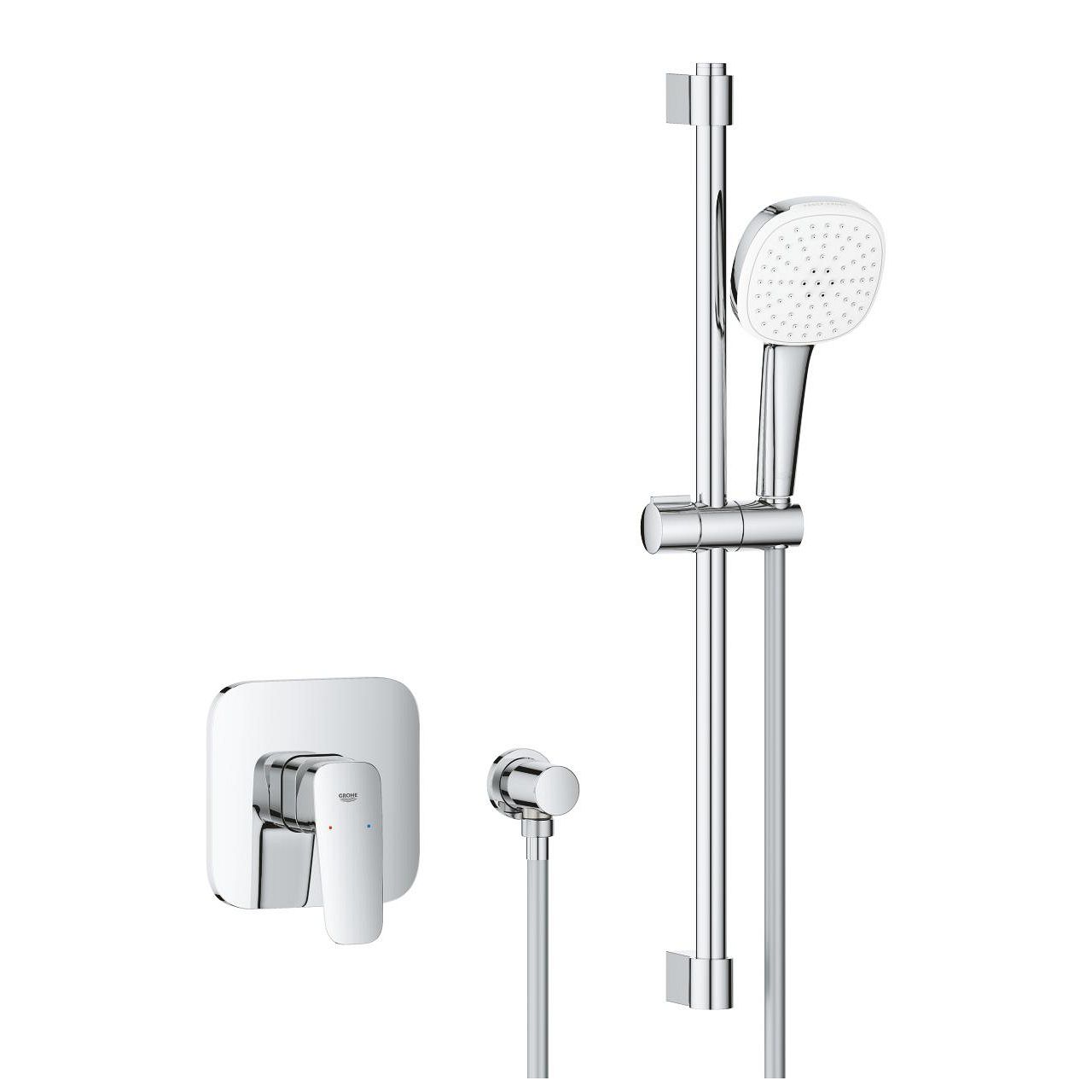Душевой комплект Grohe Cubeo 1053350000 (с внешней частью смесителя), хром