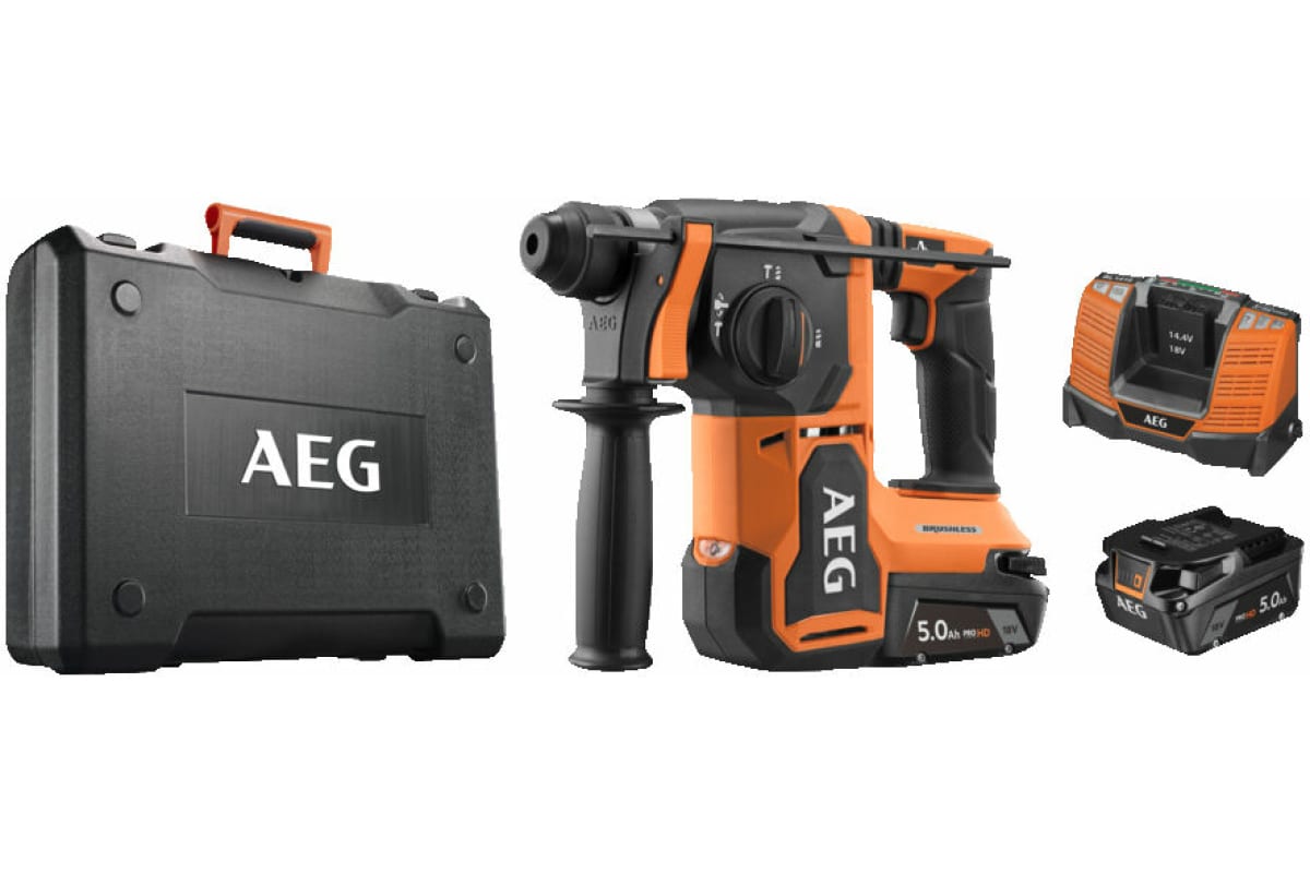 Перфоратор AEG BBH18BL2-502C SDS+, 18В 4935492343