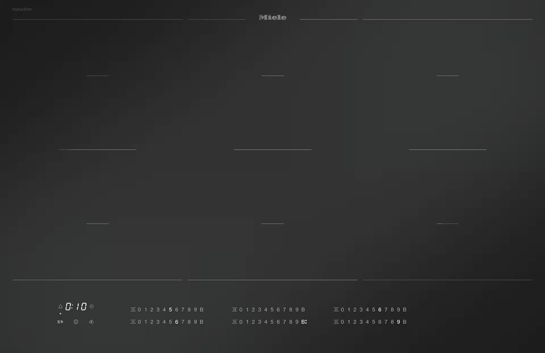 Варочная панель индукционная Miele KM 7576 FL 125 Gala Ed Matt Finish, черный матовый
