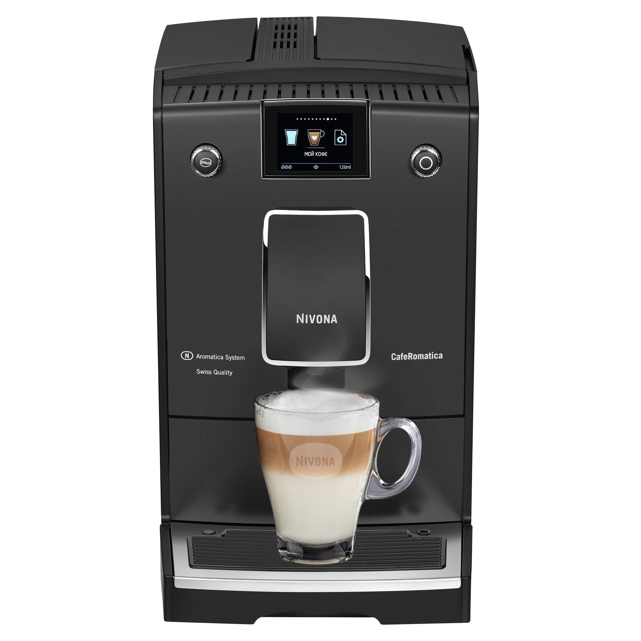 Кофемашина автоматическая Nivona CafeRomatica NICR 756, матовый черный/хром