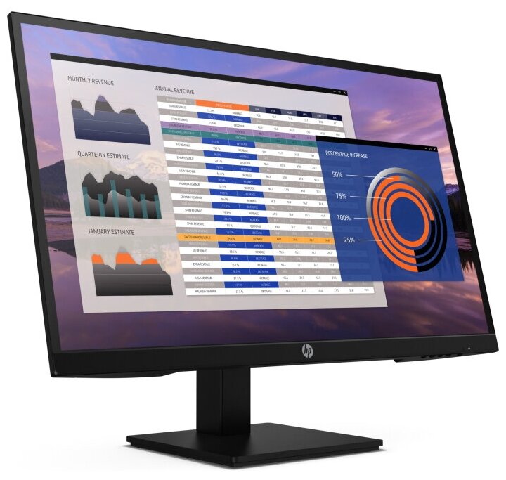 Монитор HP P27h G4, IPS, черный