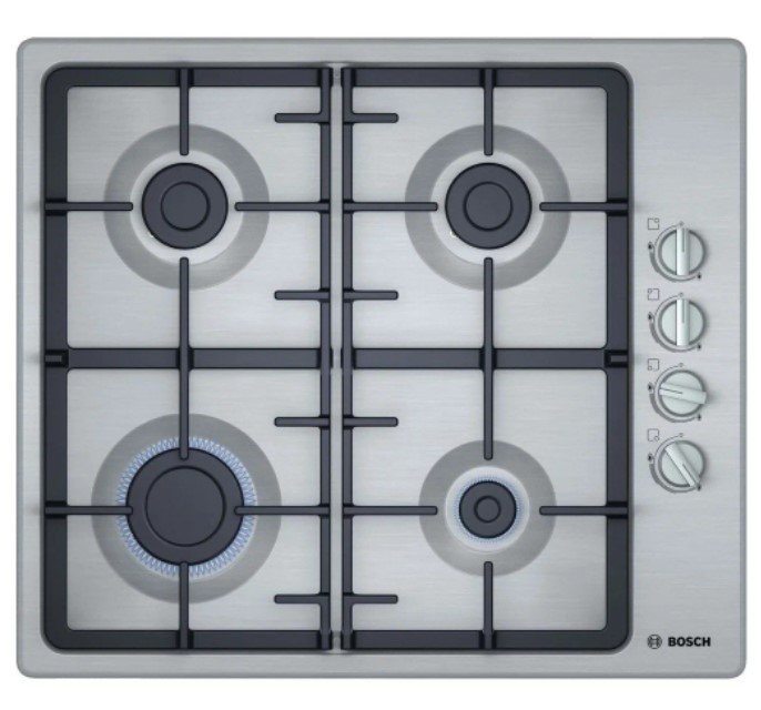 Варочная панель газовая Bosch PBP6C5B93R, нержавеющая сталь