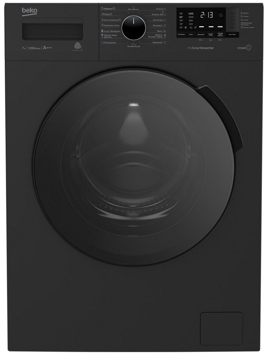 Стиральная машина Beko WSPE7612A, антрацит