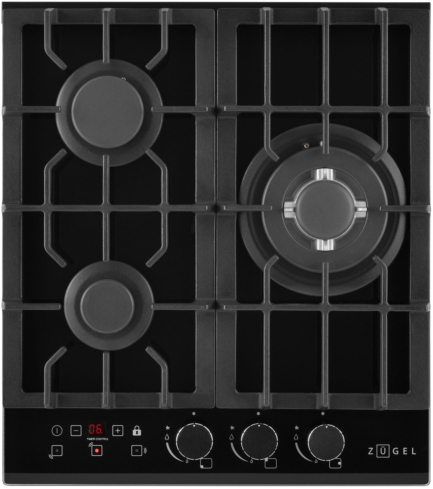 Варочная панель газовая Zugel ZGH450X, черный