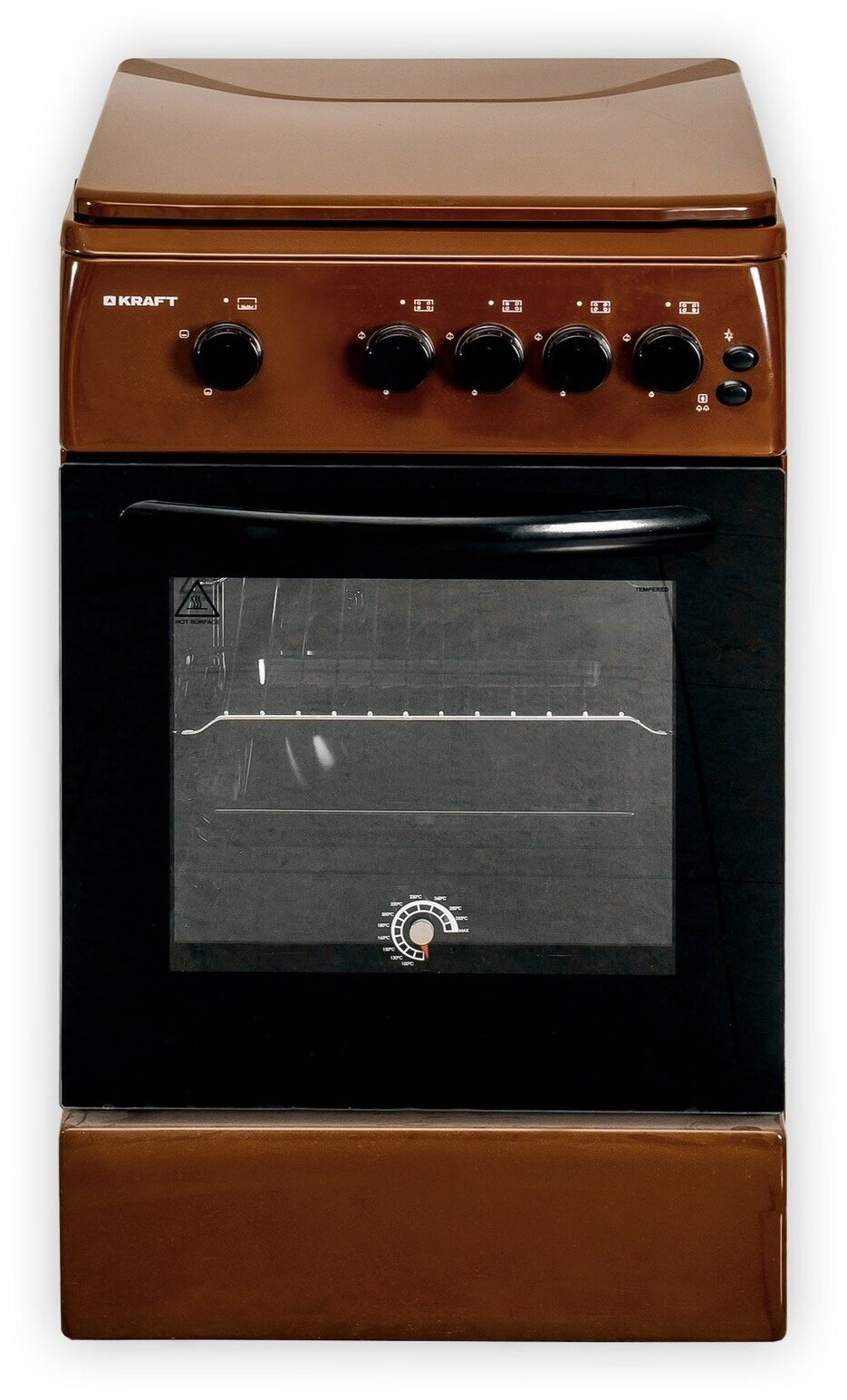 Плита газовая KRAFT KF-FSK5403AGBR, коричневый