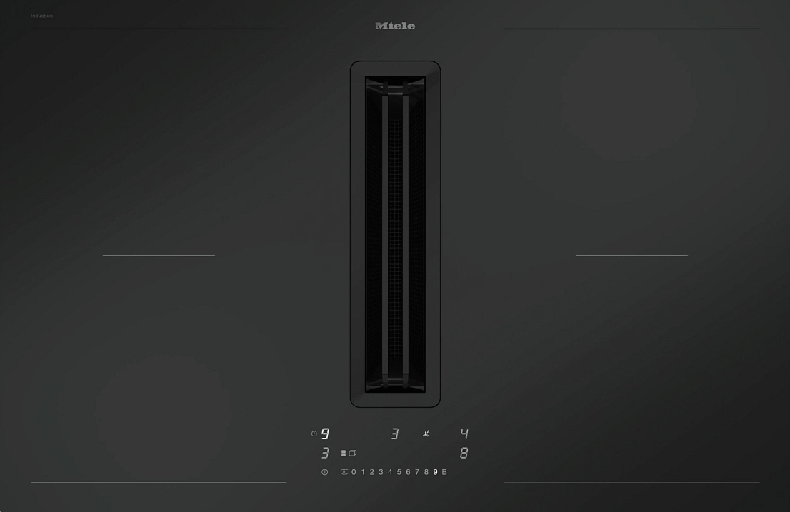 Варочная панель индукционная Miele KMDA 7876 FL-A 125 Gala Ed, черный