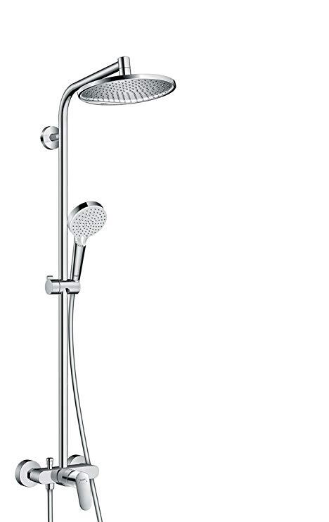 Душевая стойка Hansgrohe Crometta S 240 1jet Showerpipe EcoSmart 27269000 (со смесителем), хром