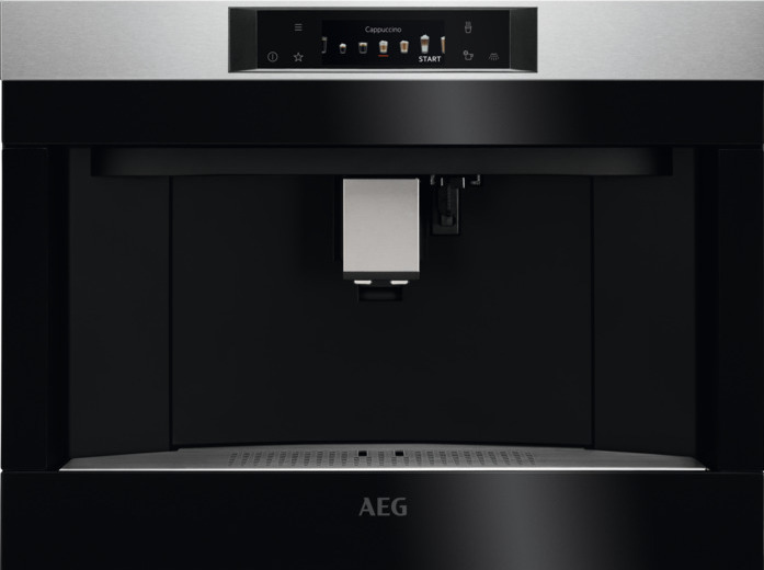 Кофемашина автоматическая встраиваемая AEG KKA894500M, черный/нержавеющая сталь