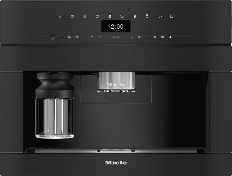 Кофемашина автоматическая встраиваемая Miele CVA 7440 125 Gala Ed Obsidian Black Matt, черный