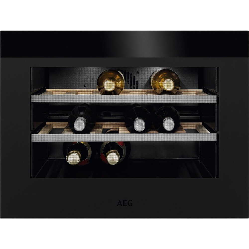 Винный шкаф встраиваемый AEG KWK884520T, черный