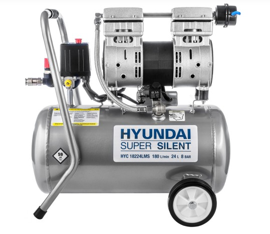 Компрессор поршневой безмасляный Hyundai НYC 18224LMS