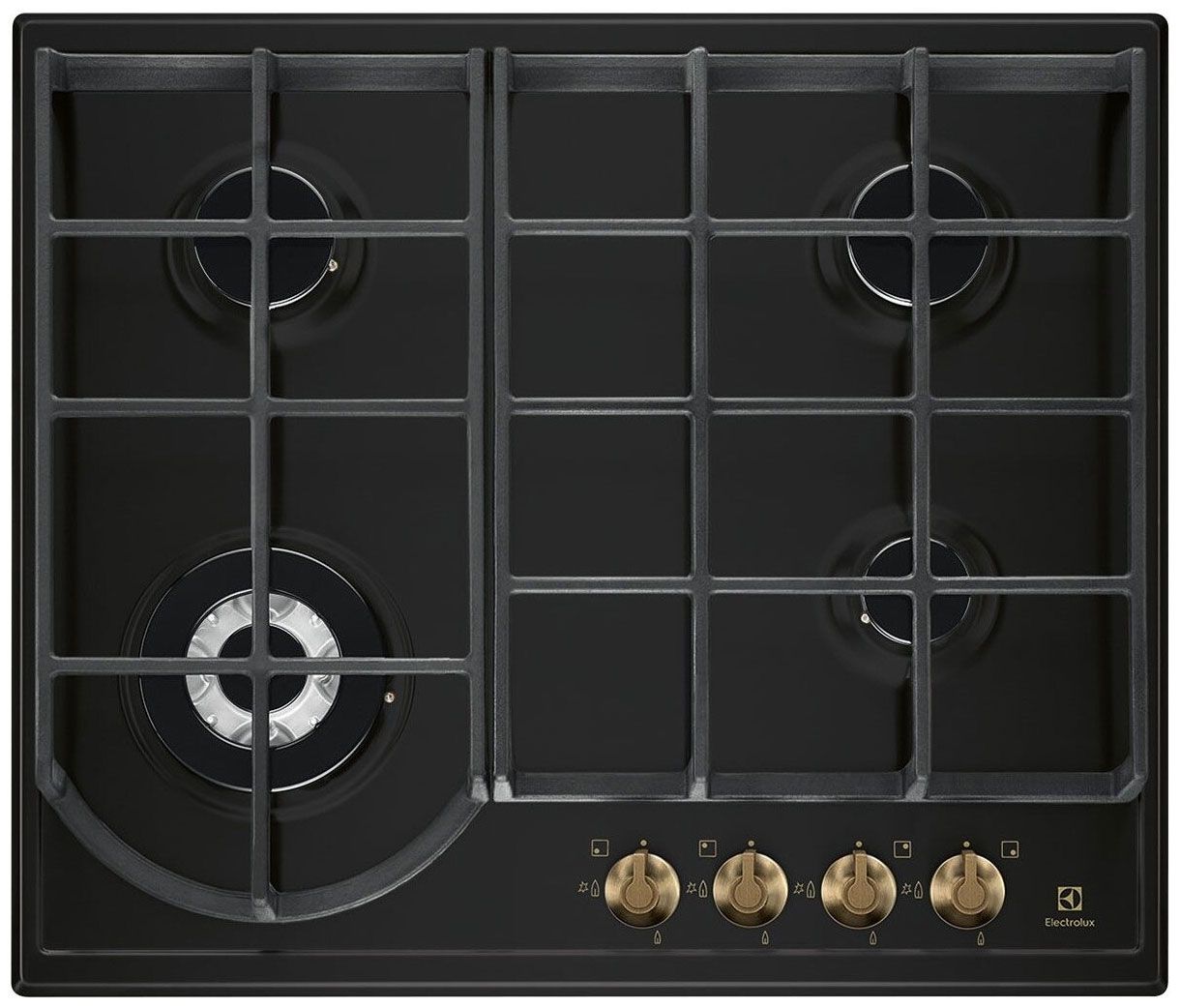 Варочная панель газовая Electrolux EGH6343ROR, матовый черный