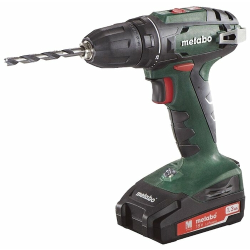 Дрель-шуруповерт metabo BS 18 10мм 1.3Ah x2 Case