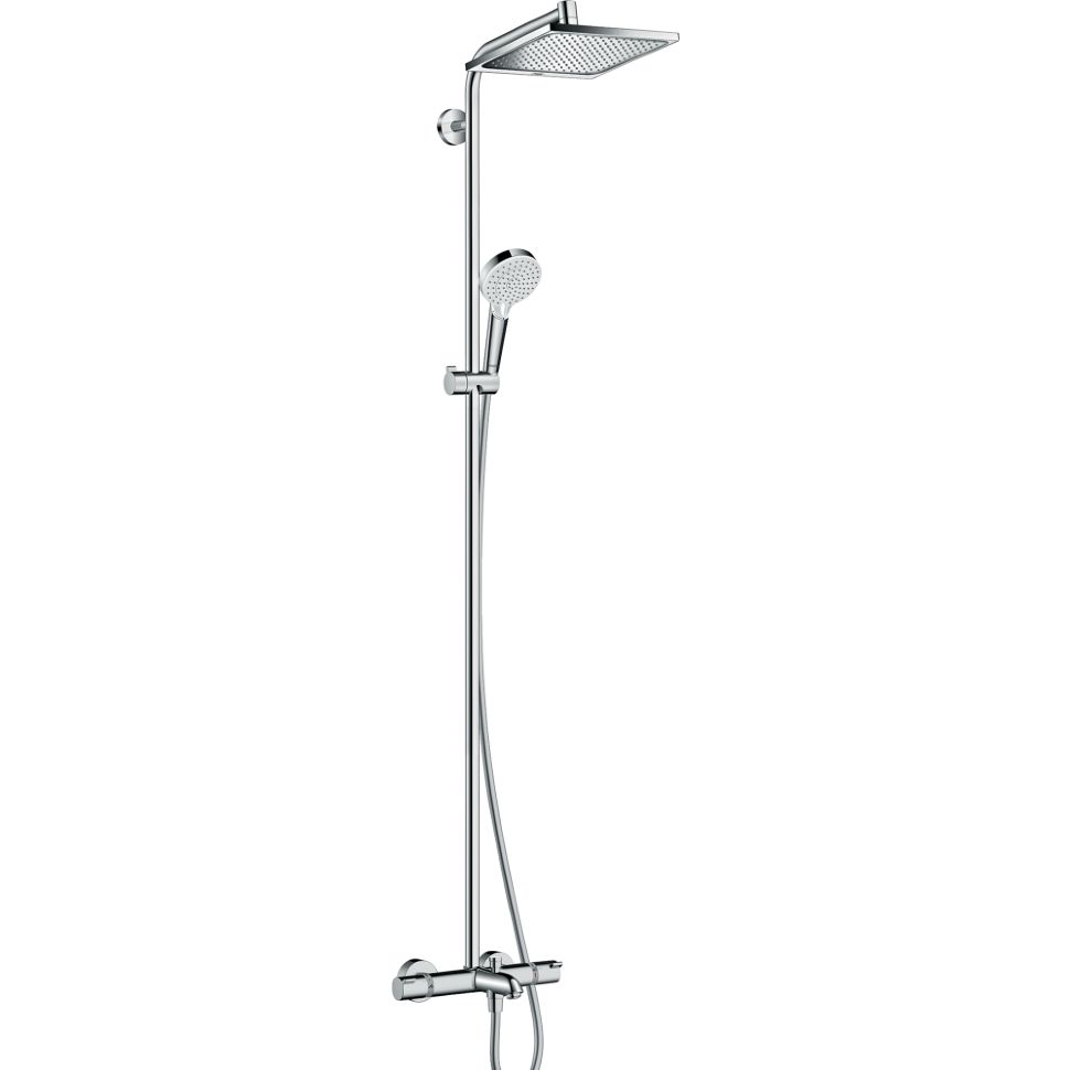 Душевая стойка Hansgrohe Crometta E 240 1jet Showerpipe 27298000 (с термостатом и изливом), хром