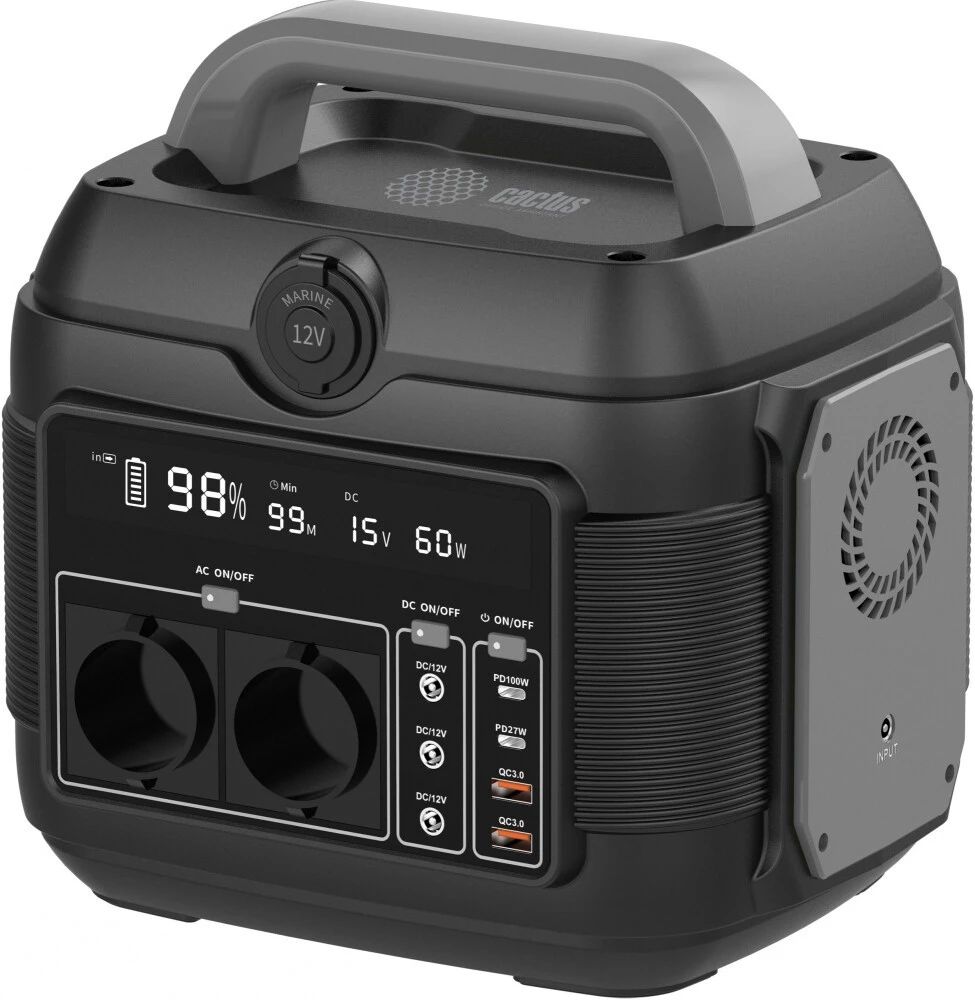 Электростанция портативная Cactus CS-PCS576, черный