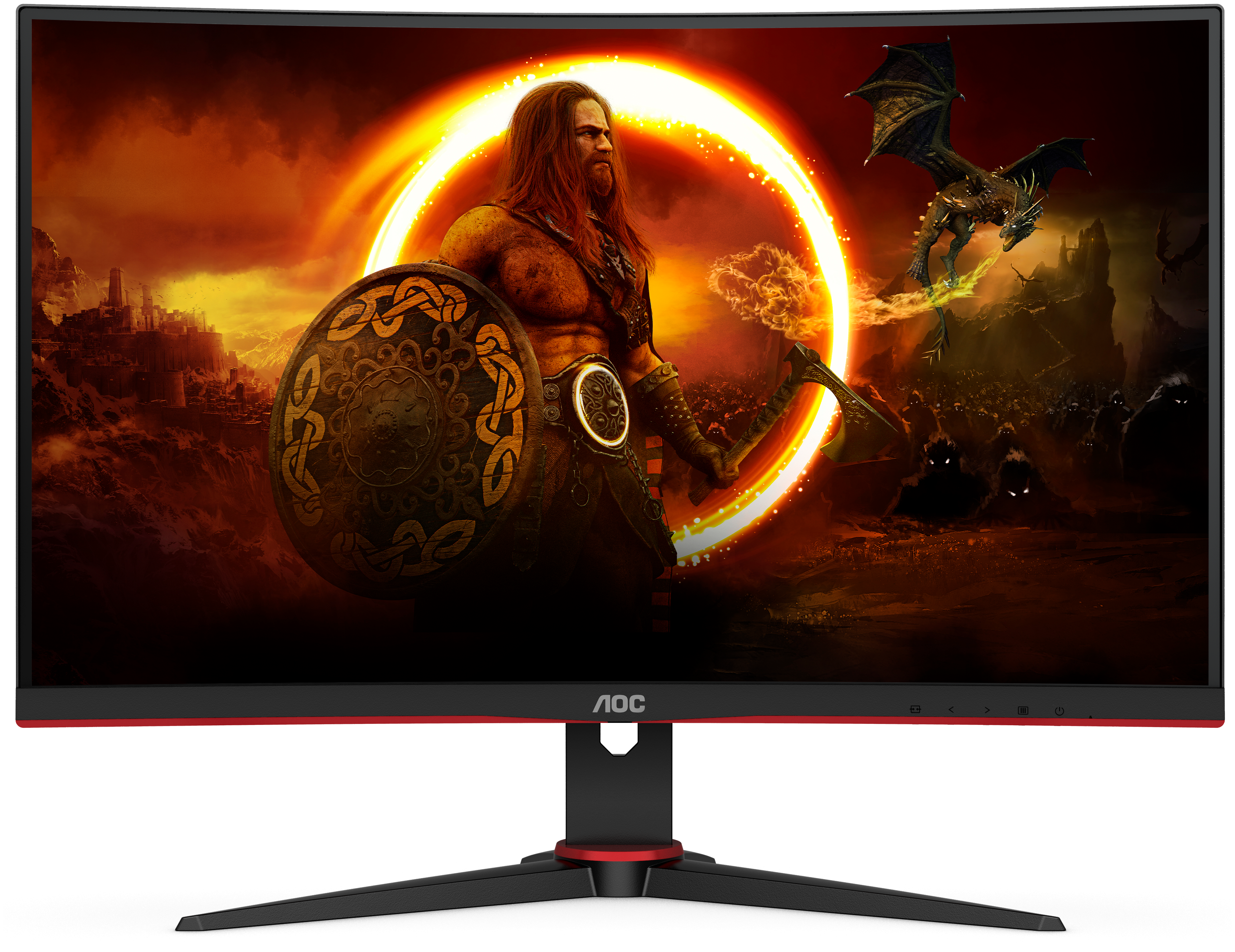 Монитор AOC Gaming C27G2ZE черный/красный