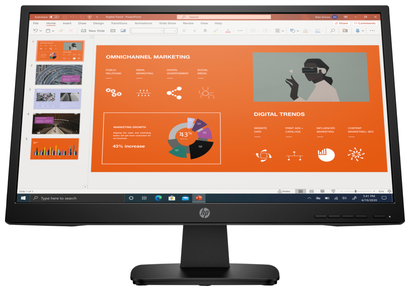 Монитор HP P22va G4 черный