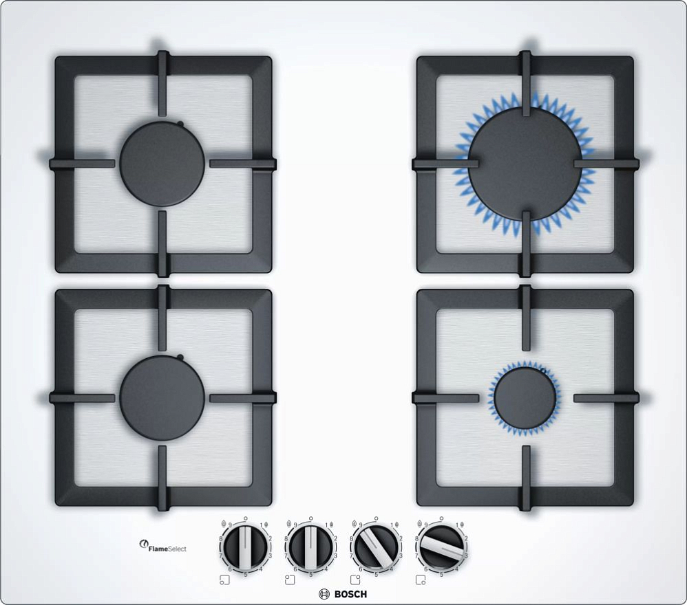 Варочная панель газовая Bosch PPP6A2B20O, белый