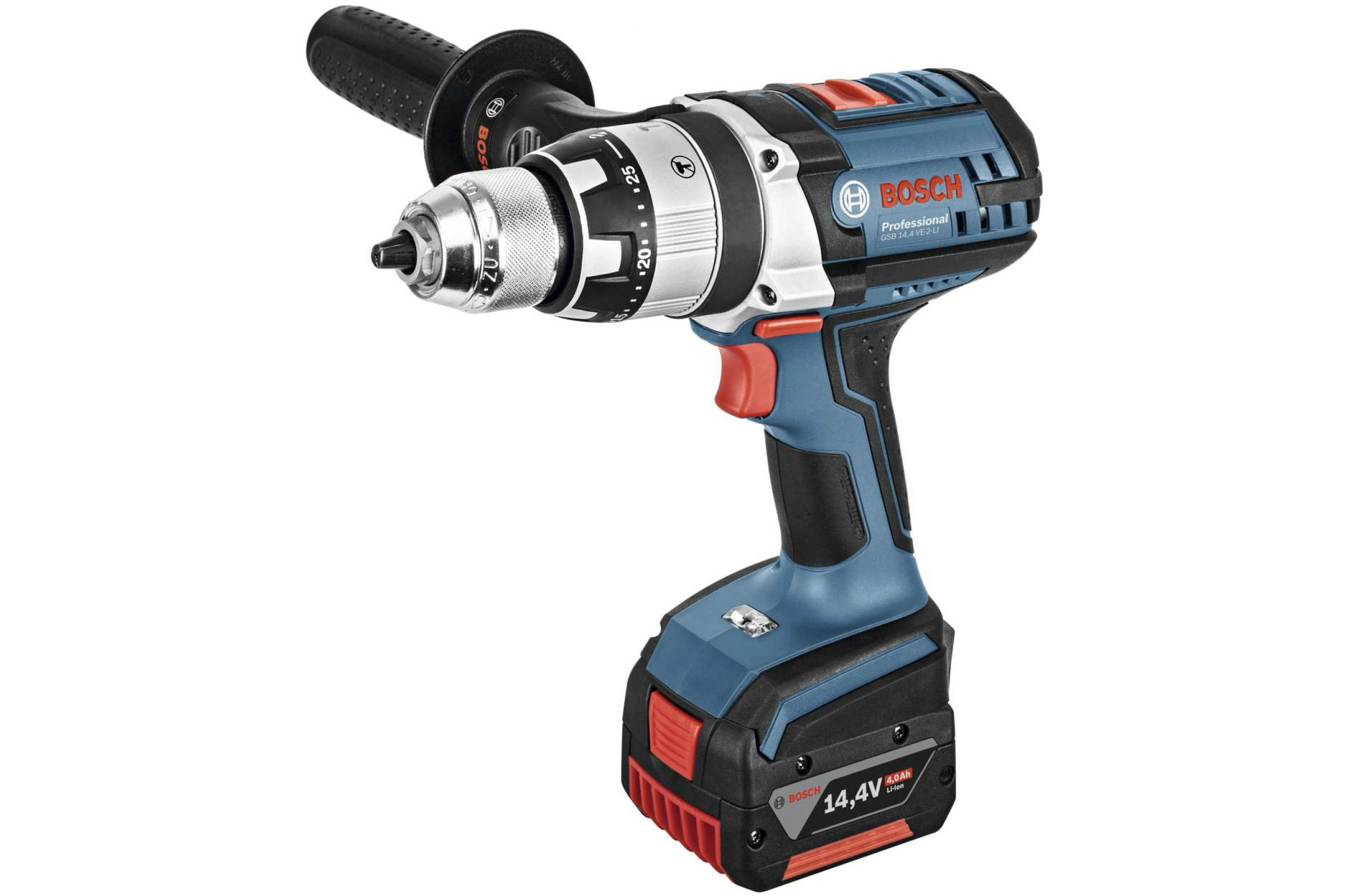 Дрель-шуруповерт ударная аккумуляторная BOSCH GSB 14,4 VE-2-LI 2012 4.0Ah x2 L-BOXX 80 Н·м 0.601.9D9.200