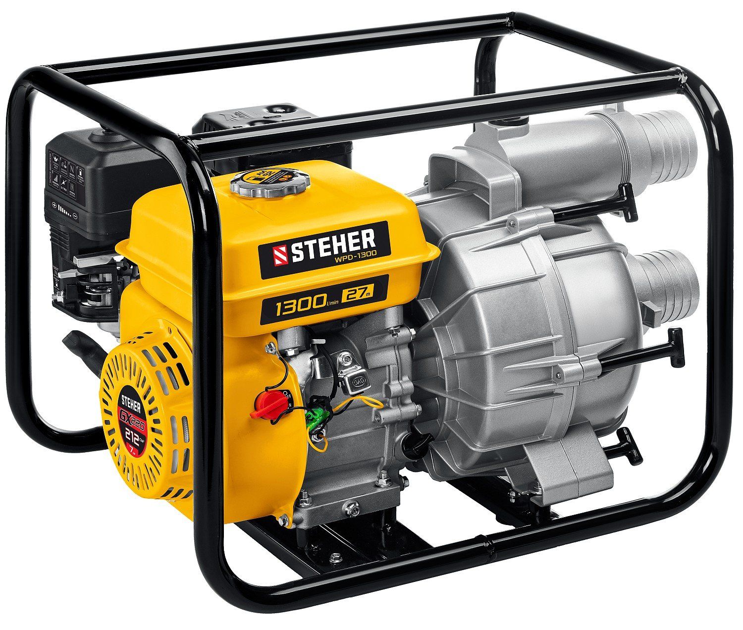 Мотопомпа бензиновая Steher WPD-1300