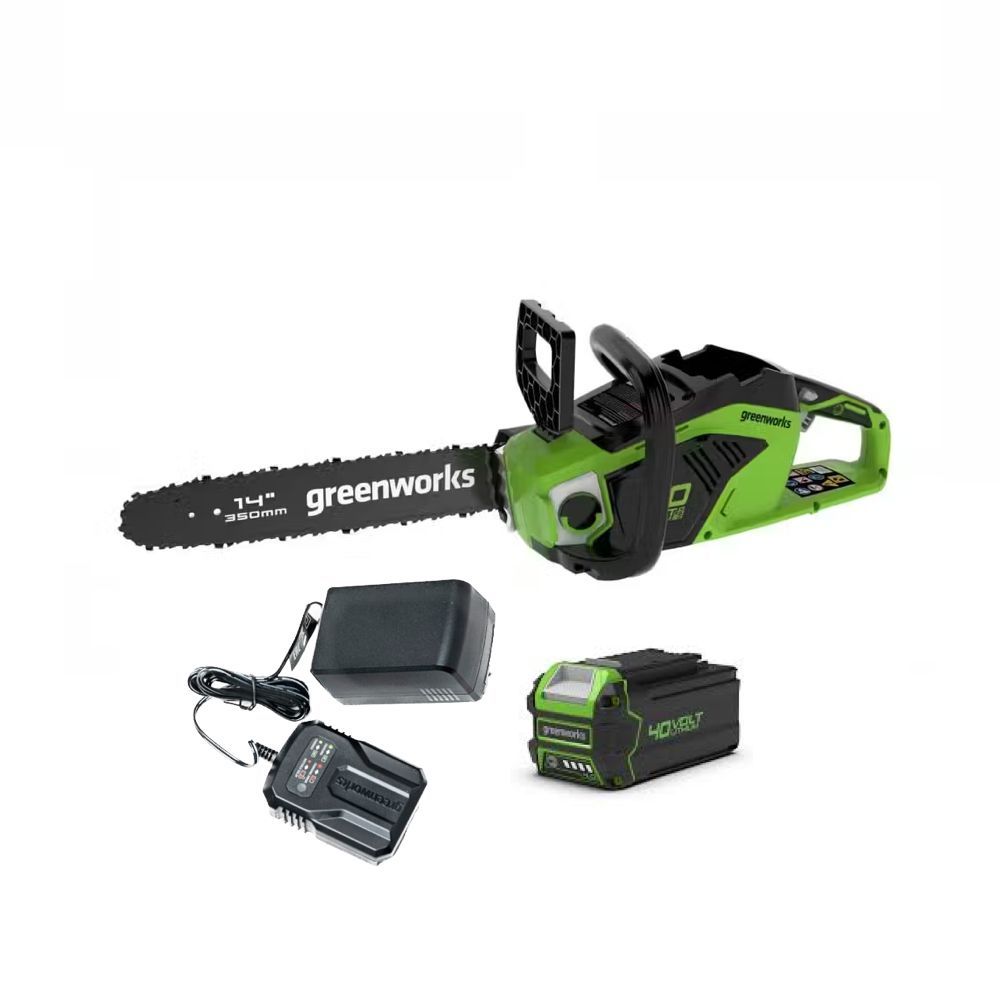 Пила цепная аккумуляторная GreenWorks GD40CS15K2, арт. 2005707UA (с 1 АКБ и ЗУ)