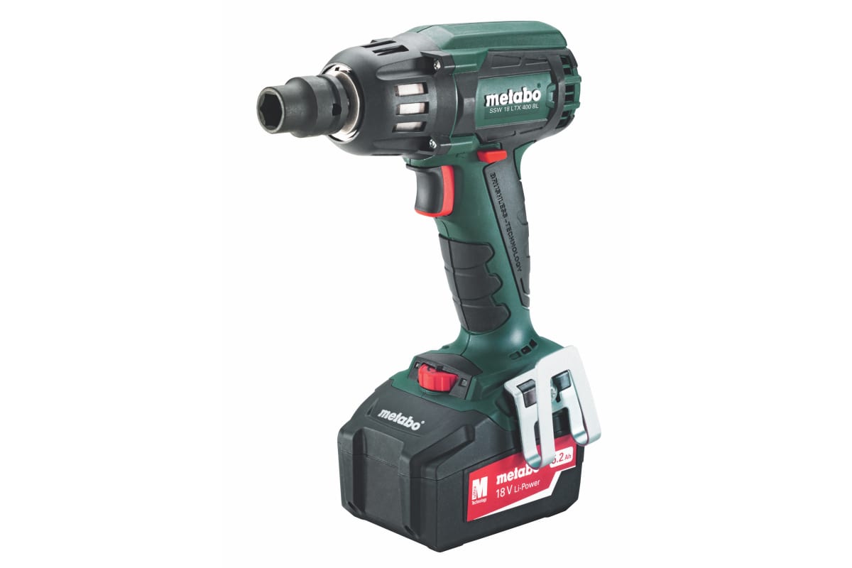 Гайковерт ударный аккумуляторный Metabo SSW 18 LTX 400 BL, арт. 602205650 (кейс, с 2хАКБ и ЗУ)