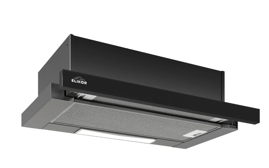Вытяжка встраиваемая Elikor Sense Glass 60П-1000, черный