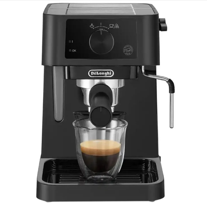 Кофеварка рожковая DeLonghi EC235.BK, черный
