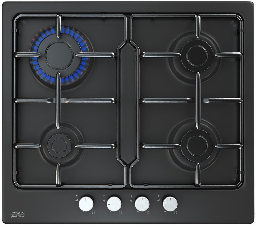 Варочная панель газовая Krona Ortica 60 Black