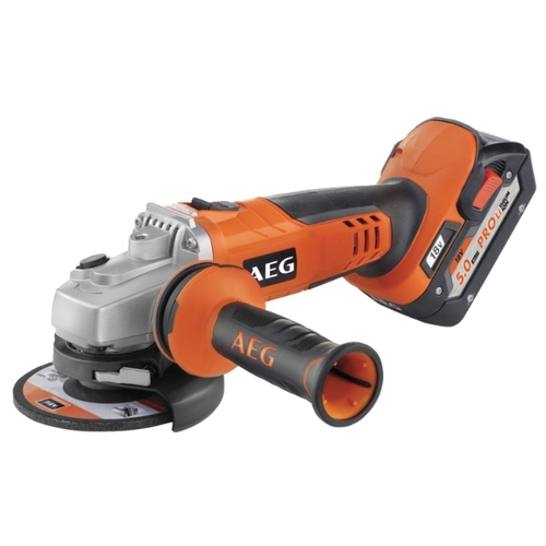 УШМ аккумуляторная AEG BEWS 18-115X LI-502C 5.0Ач х2 кейс, 18 В, 115 мм, AEG PRO18V