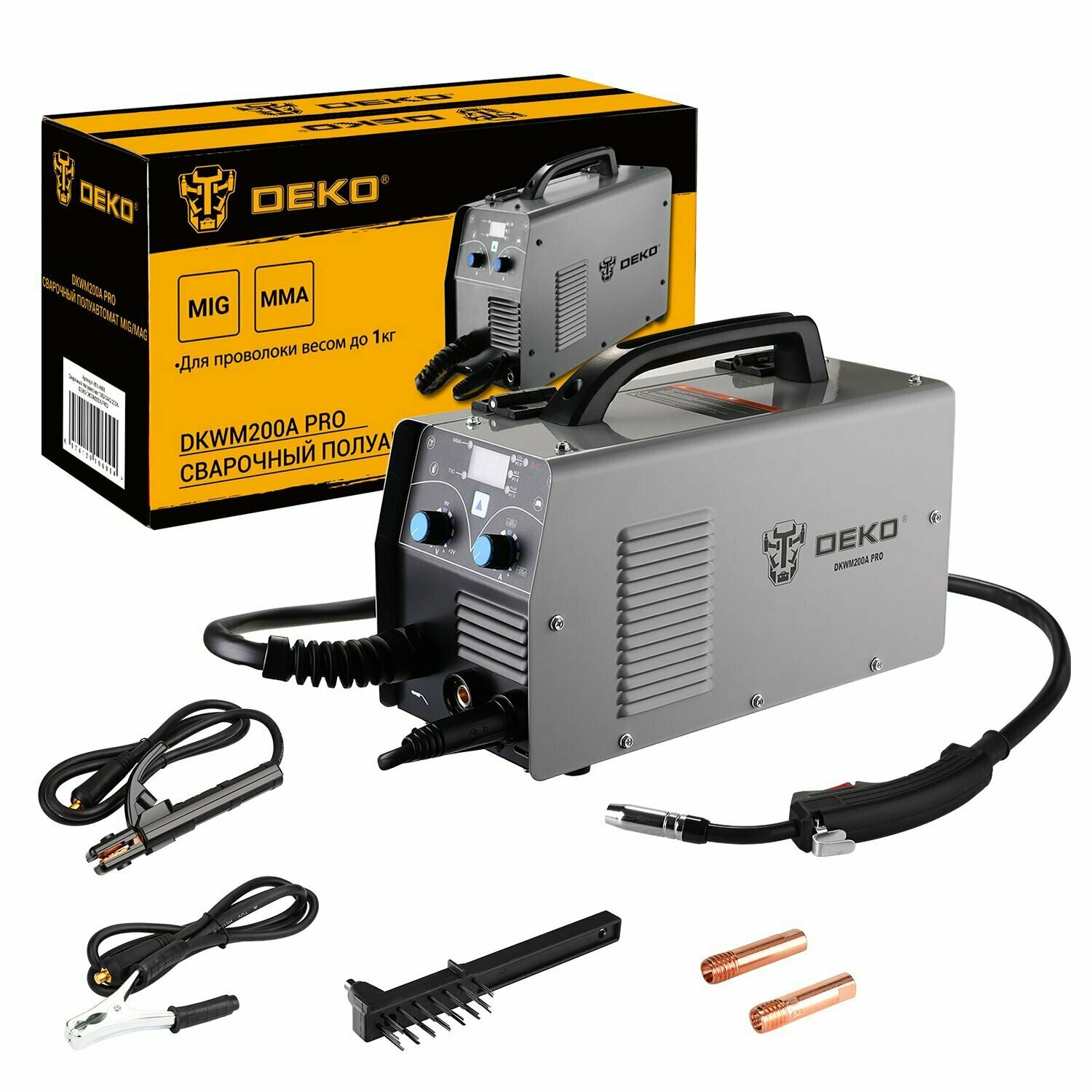 Сварочный полуавтомат MIG/MAG 200A DEKO DKWM200A PRO (051-4686)