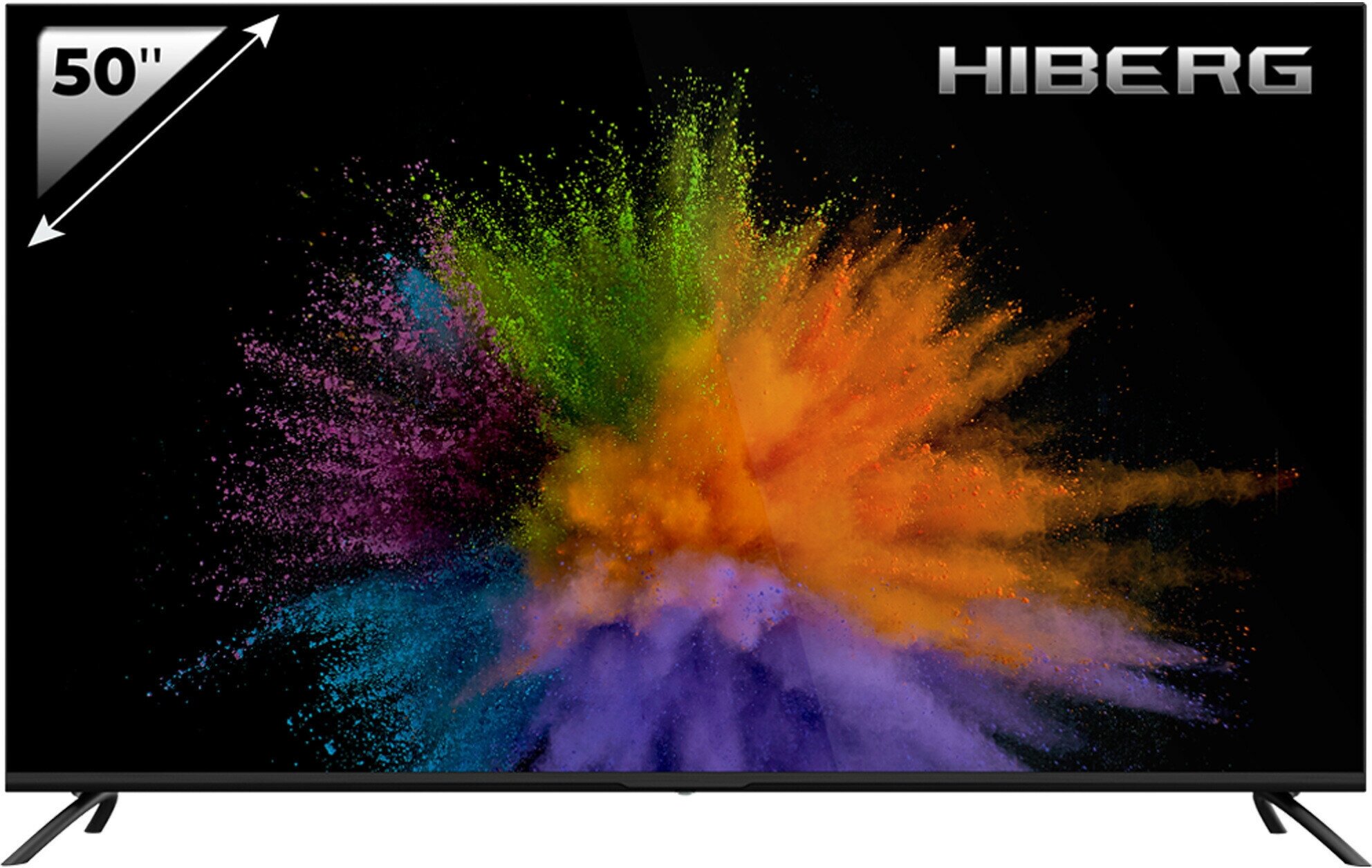Телевизор HIBERG 50Y UHD-R, черный