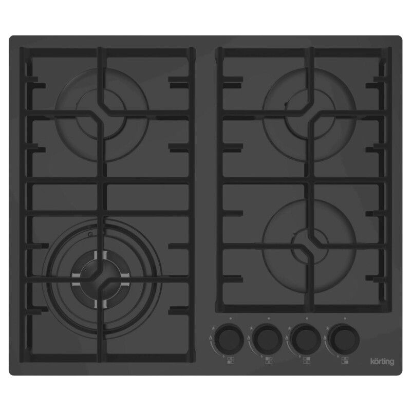 Варочная панель газовая Korting HGG 6451 CTN, черное стекло