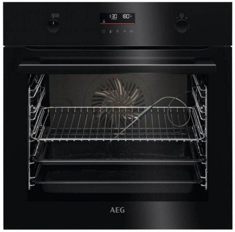 Духовой шкаф электрический с паром AEG BCE556360B, черный