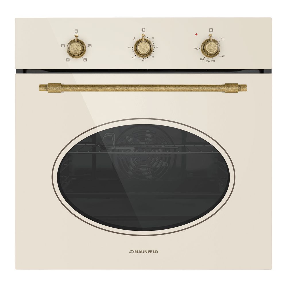 Духовой шкаф газовый Maunfeld EOGC604RIB.MT Slim, слоновая кость