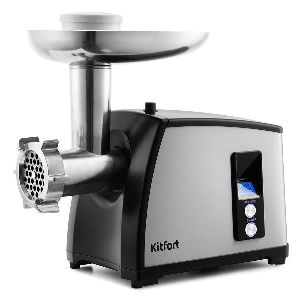 Мясорубка Kitfort KT-2105 серебристый/черный