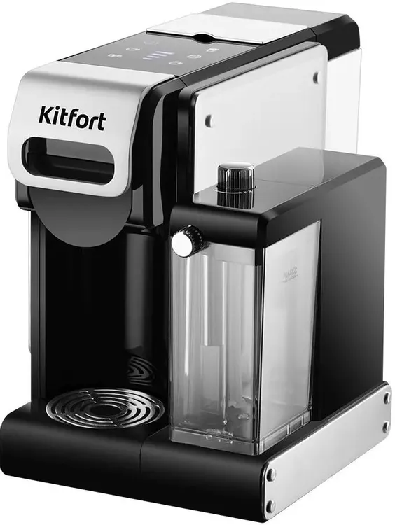 Кофемашина капсульная Kitfort КТ-7675, фиолетовый/нержавеющая сталь