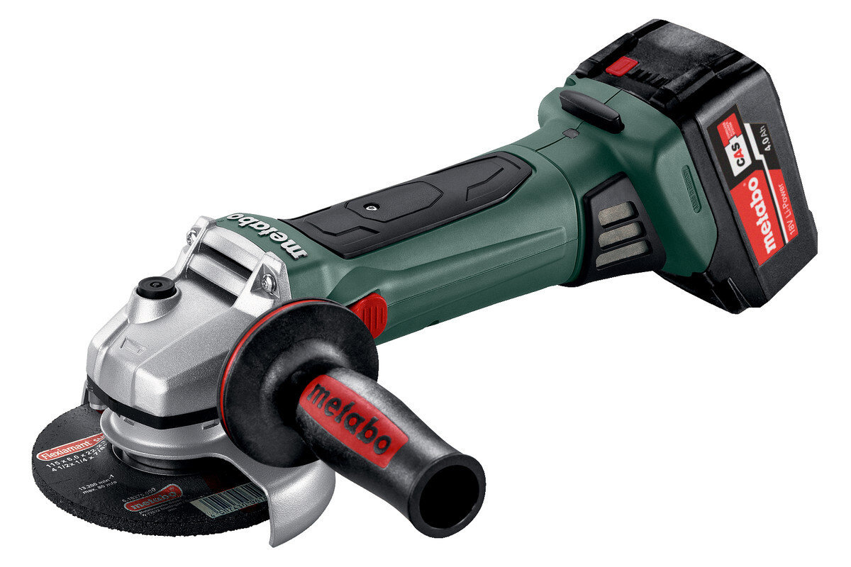 УШМ аккумуляторная Metabo W 18 LTX 125 Quick 4.0Ah x2, 18 В, 125 мм, Metabo 18 V