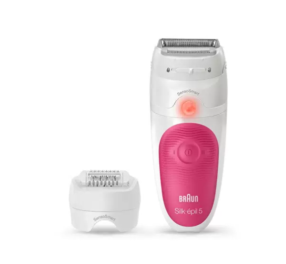 Эпилятор Braun Silk-epil S5 SES 5-600, белый/розовый