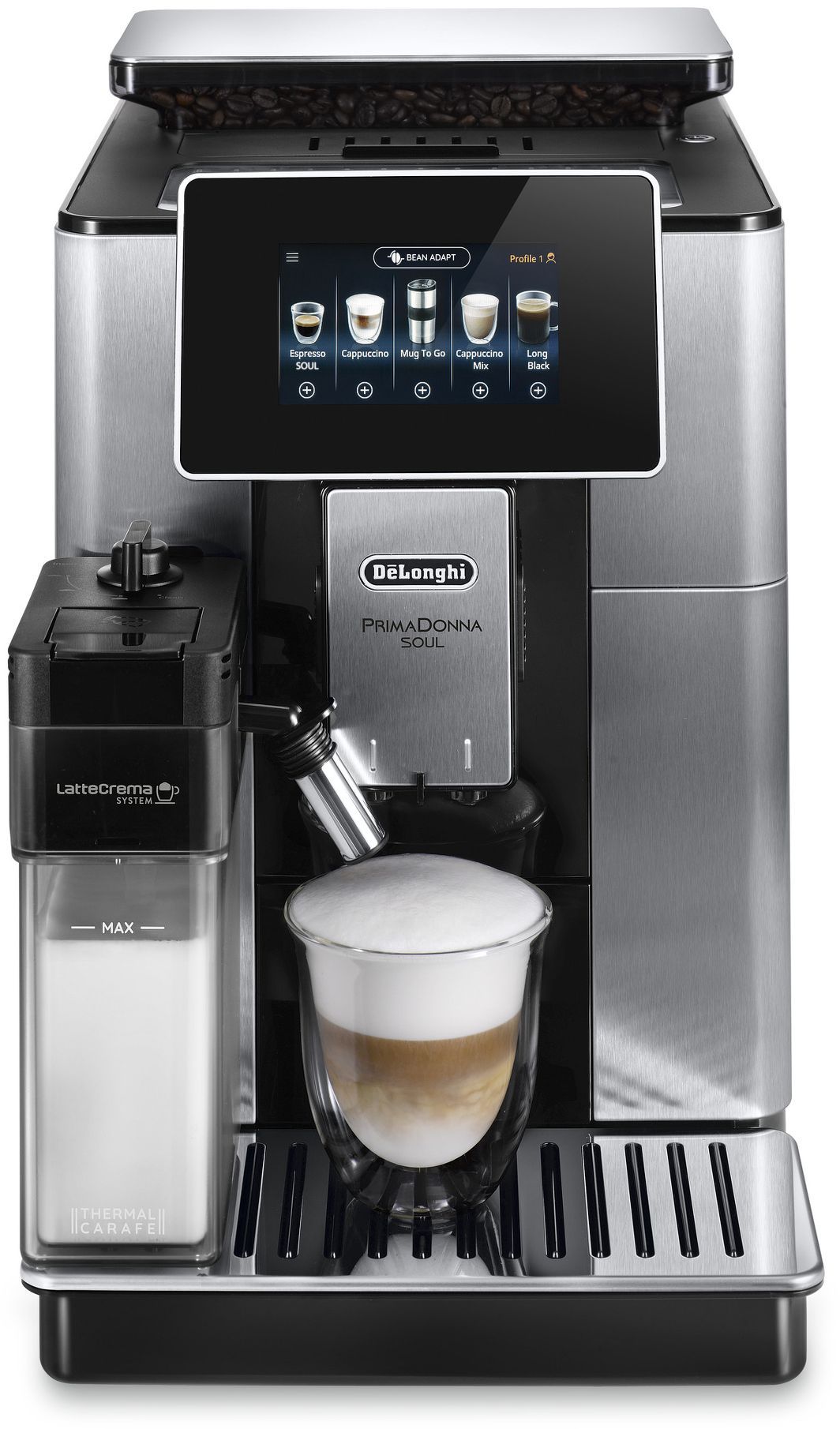 Кофемашина автоматическая Delonghi ECAM610.75.MB, черный/серебристый