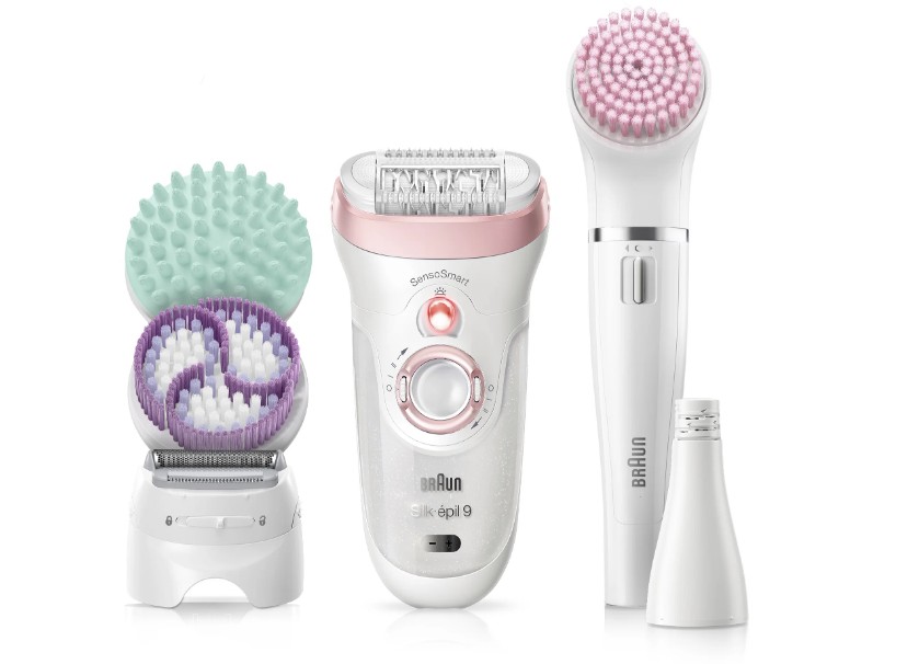 Эпилятор Braun Silk-epil 9 Beauty Set SES 9-985, белый/розовый