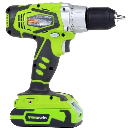Дрель-шуруповерт greenworks G24DD 2.0Ah x2