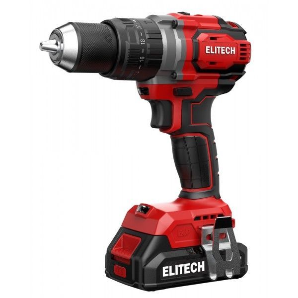 Дрель-шуруповерт аккумуляторная ELITECH ДА 20УБЛ2 (E2201.047.02) (кейс, с 2 АКБ и ЗУ)